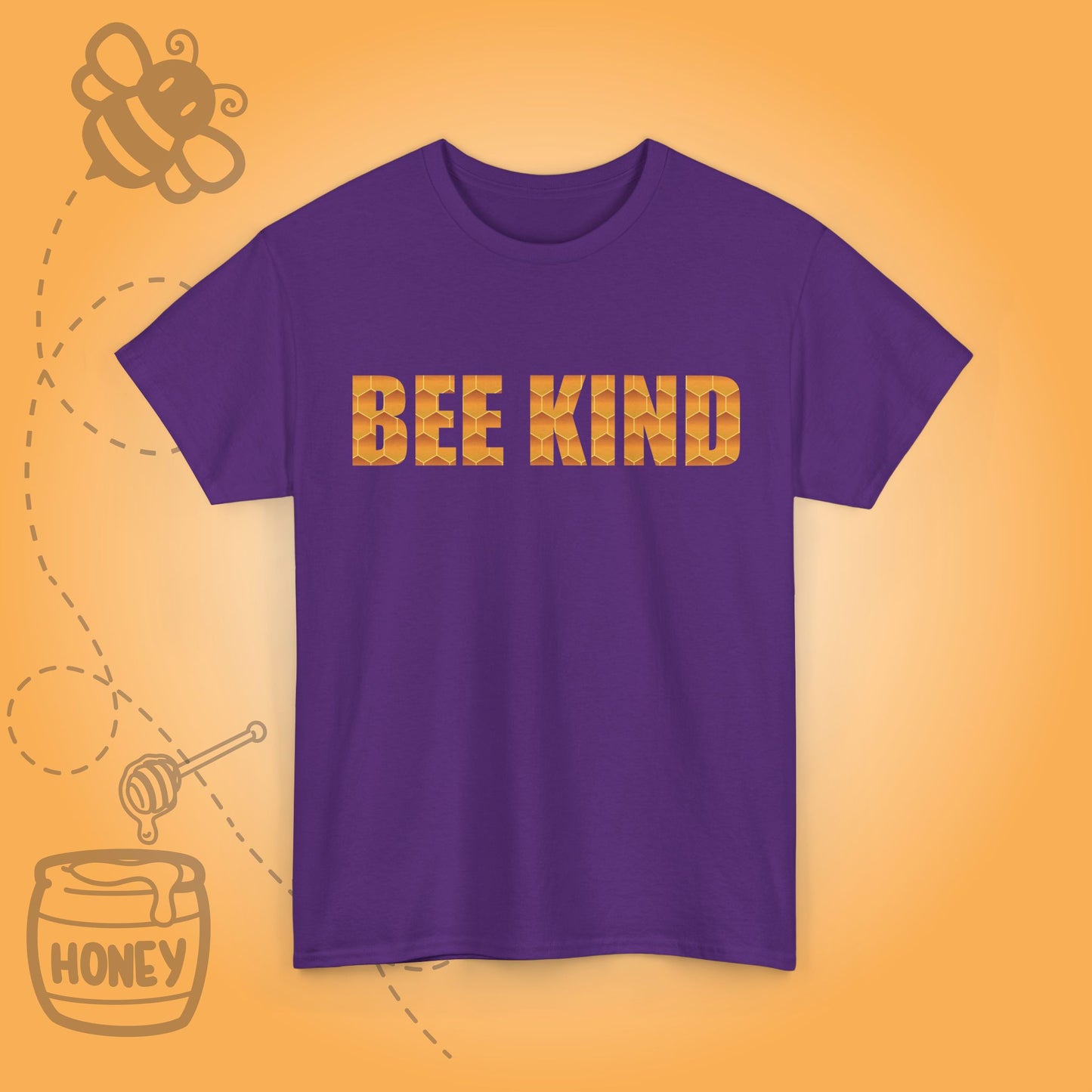 Bee Kind Sweet As Honey Honeycomb Word Art Design Tshirt