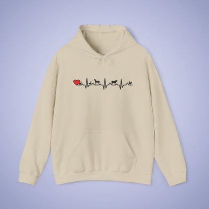 Animal Vet Hooded Sweatshirt Veterinarian Gift Double Sided Paw Prints