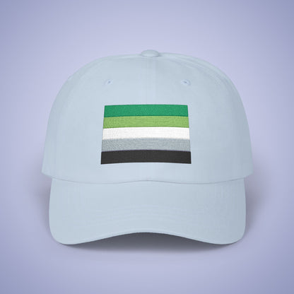 Aromantic Flag Pride Month Embroidered Classic Dad Cap Unisex Coloured Embroidery