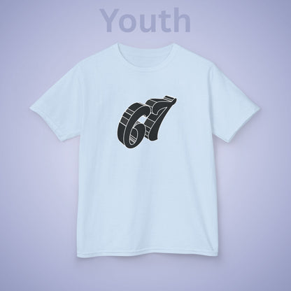 Black Word Art 67 Tee Fun Trending Kids Cotton T Shirt Six Seven Youth