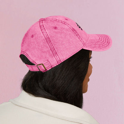 Support Squad Embroidered Breast Cancer Awareness Unisex Distressed Cap Gift Pink