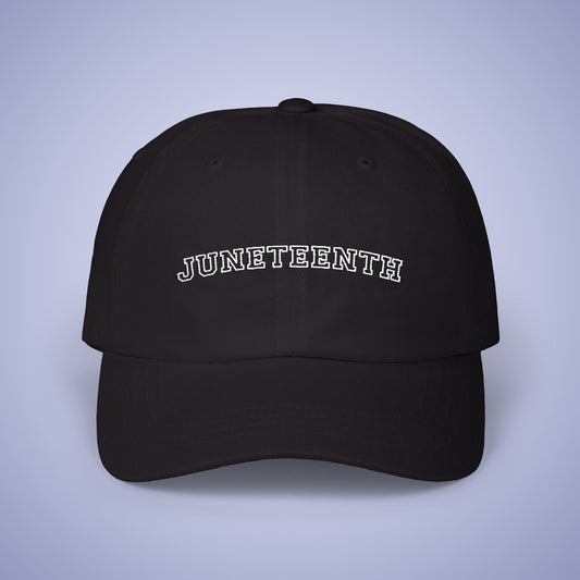 Juneteenth Embroidered Classic Dad Cap Unisex White Embroidery