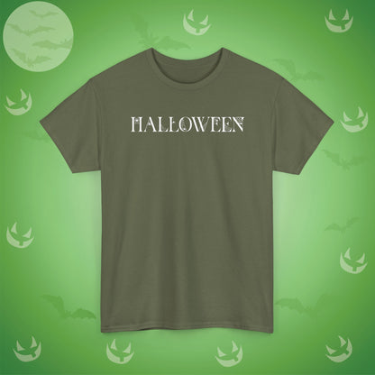 Halloween Spider Word Art White Unisex T Shirt