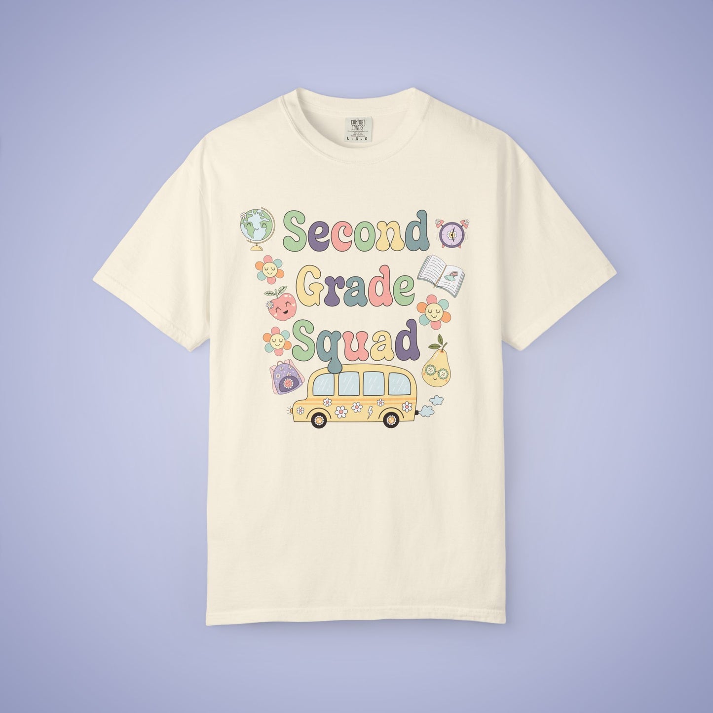 Second Grade Retro Fun Teacher T Shirt Comfort Colors Unisex Back to School