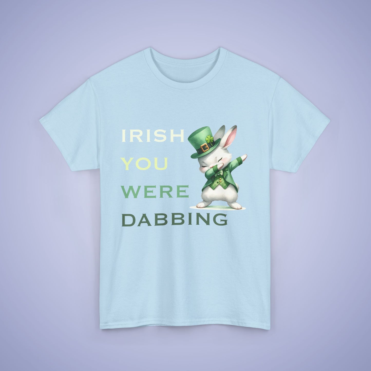 Irish You Were Dabbing Rabbit Unisex T-Shirt