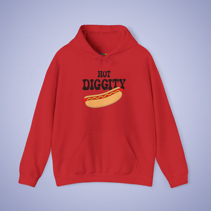 Hot Diggity Dog Hot Dog Hoodie | Hot Dog Lover Gift Black