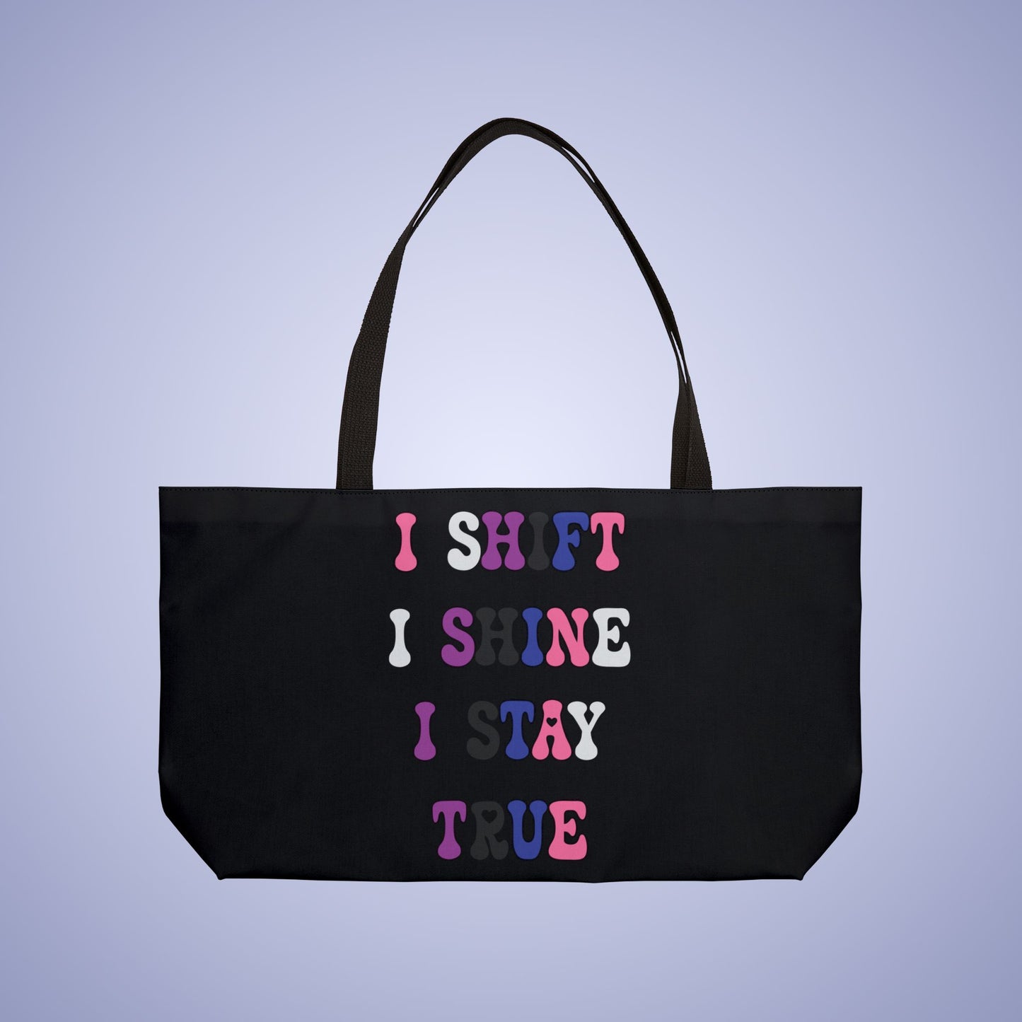 Gender Fluid Pride Month Weekender Large Beach Bag Tote