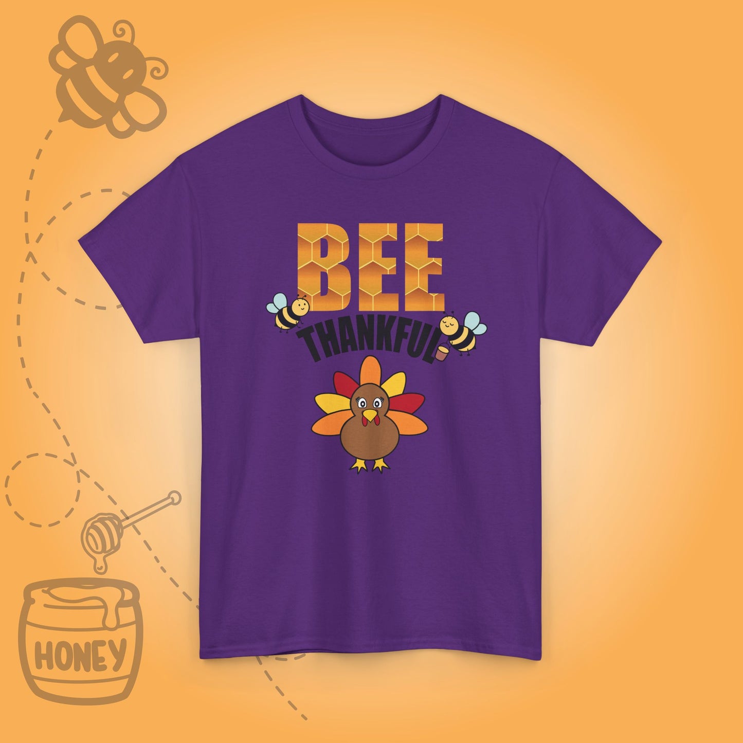 Bee Thankful Sweet As Honey Cute Bee Lover Thanksgiving Design Unisex T Shirt