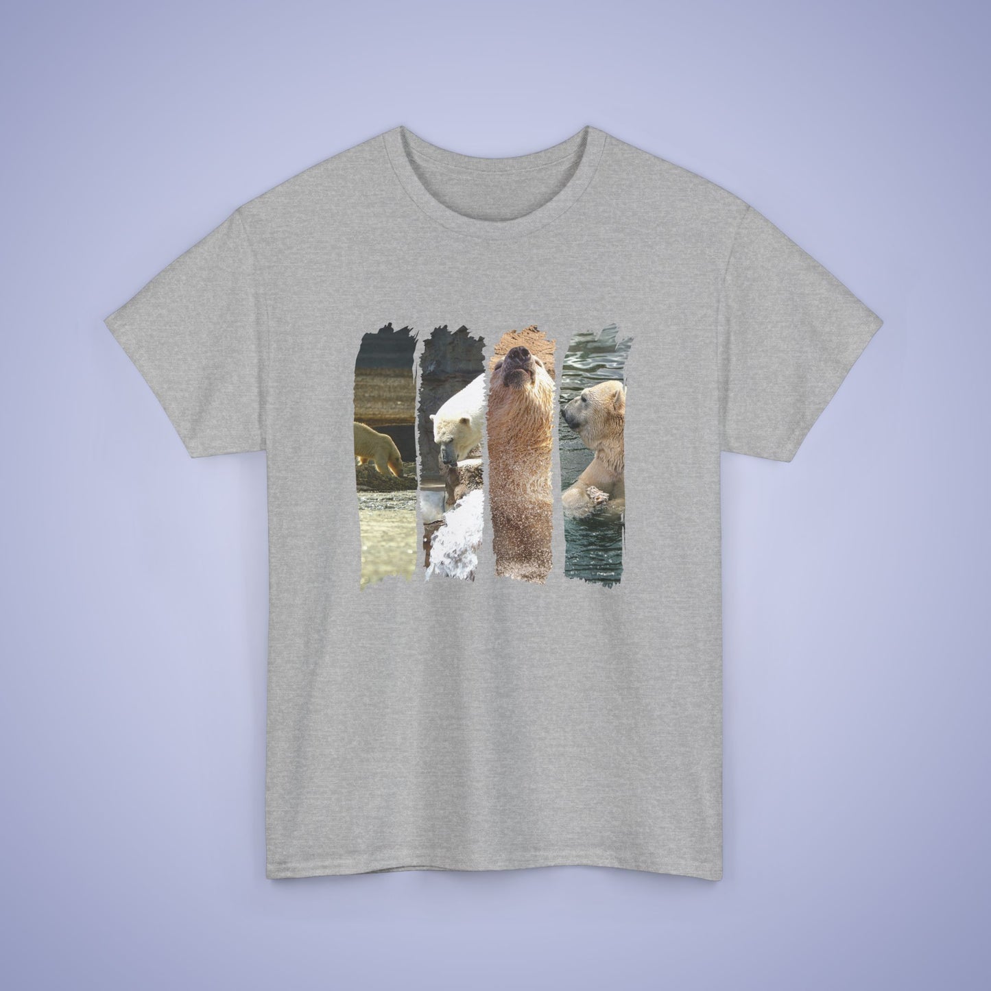 Polar Bear Lover Brush Stroke Photographic Unisex Oversized T Shirt