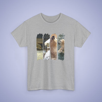 Polar Bear Lover Brush Stroke Photographic Unisex Oversized T Shirt