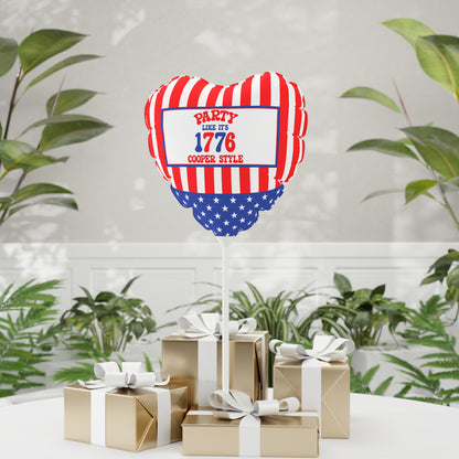 Party Like It's 1776 Personalized Patriotic July 4th Home Decor Party Balloon USA Flag