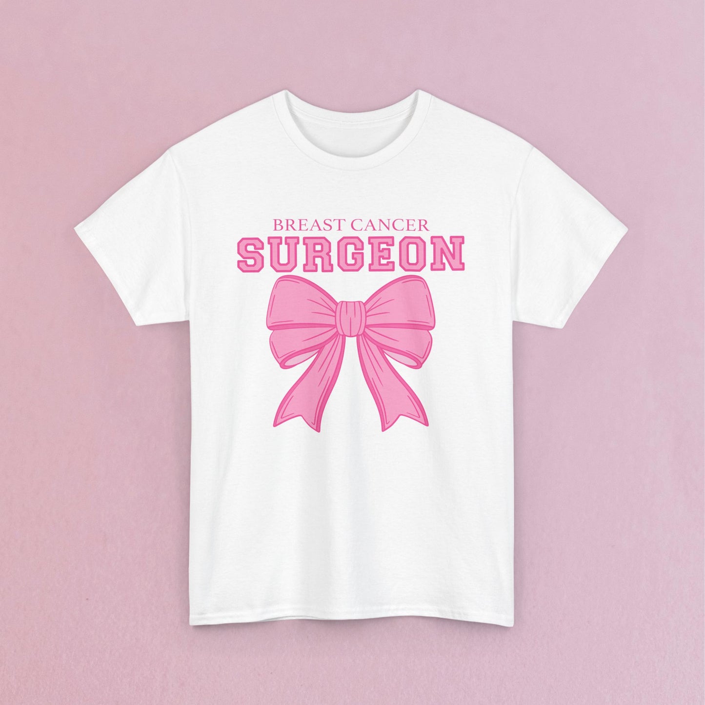 Coquette Bow Breast Cancer Surgeon Awareness & Support Doctor Nurse Unisex T Shirt