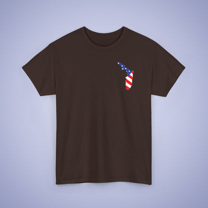 Florida Map Pocket Art Proud American Unisex T Shirt