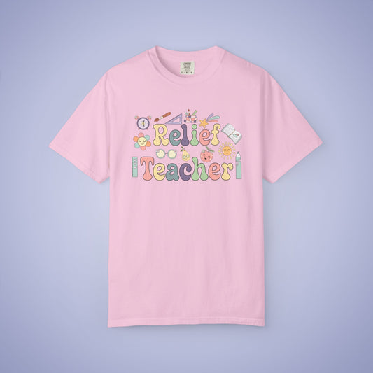 Relief Teacher T Shirt Retro Comfort Colors Unisex Back to School