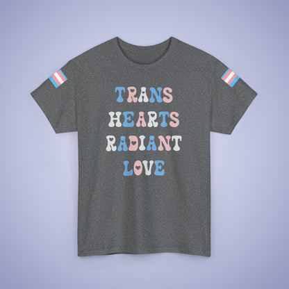 Trans Hearts radiant Love Transexual LGBT Pride Month Matching  T Shirt Unisex