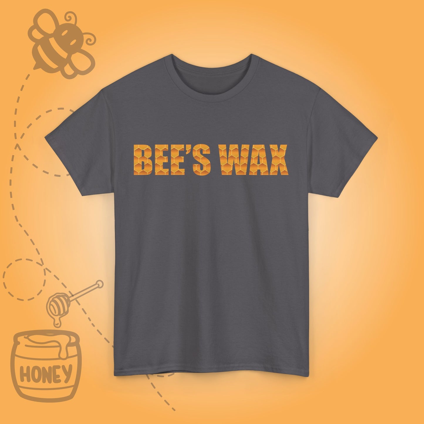 Bees Wax Sweet As Honey Honeycomb Word Art Design Unisex Tshirt