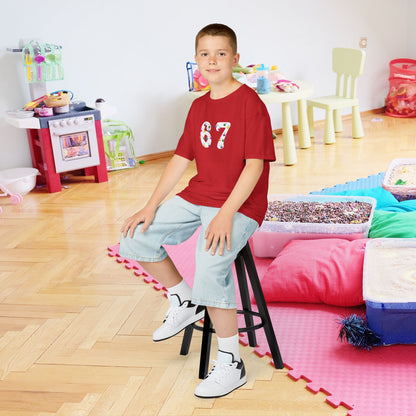 Christmas Lights White 67 Tee Fun Trending Kids Cotton T Shirt Six Seven Youth