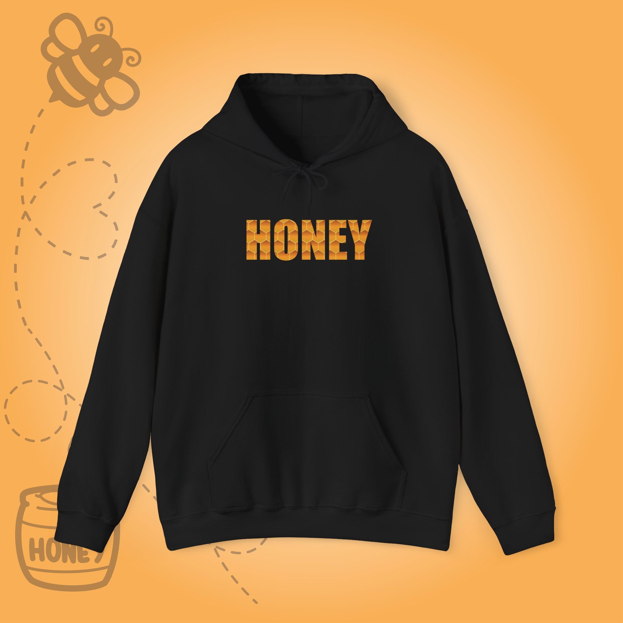 Honey Lover Honeycomb Sweet As Honey Word Art Design Hoodie Sweatshirt