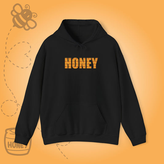 Honey Lover Honeycomb Sweet As Honey Word Art Design Hoodie Sweatshirt