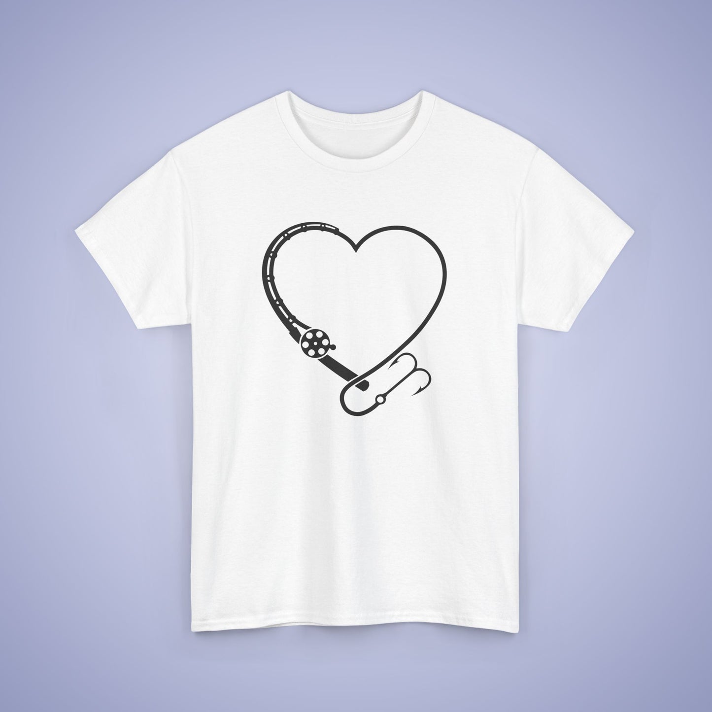 Fishing Loving Heart Unisex T Shirt