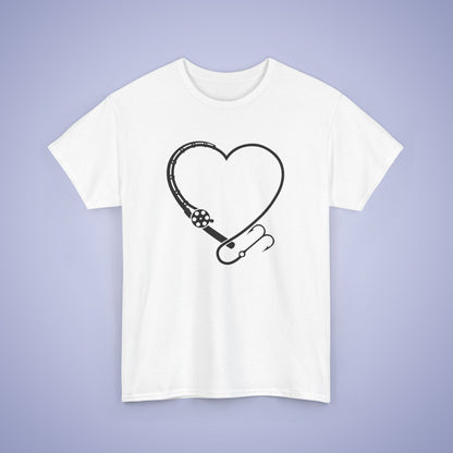 Fishing Loving Heart Unisex T Shirt