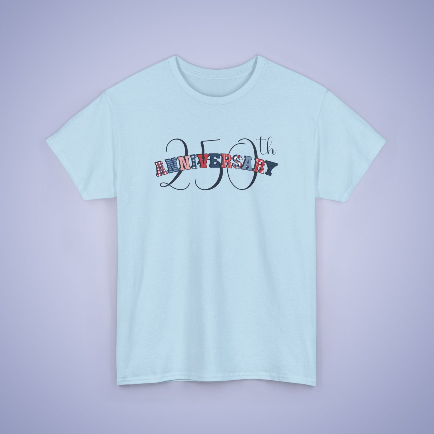 250 Years of Freedom Patterned Text Word Art USA Celebration Unisex T Shirt