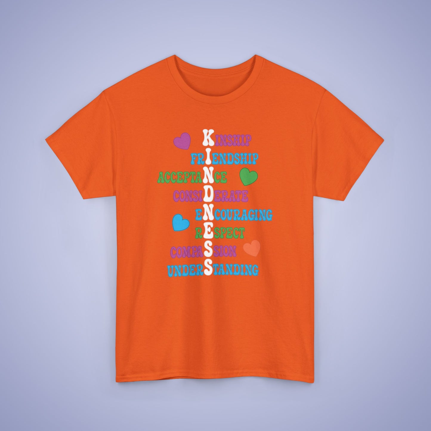 Kindness Wordgram Orange Unity Day Teachers T Shirt Unisex