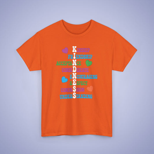 Kindness Wordgram Orange Unity Day Teachers T Shirt Unisex