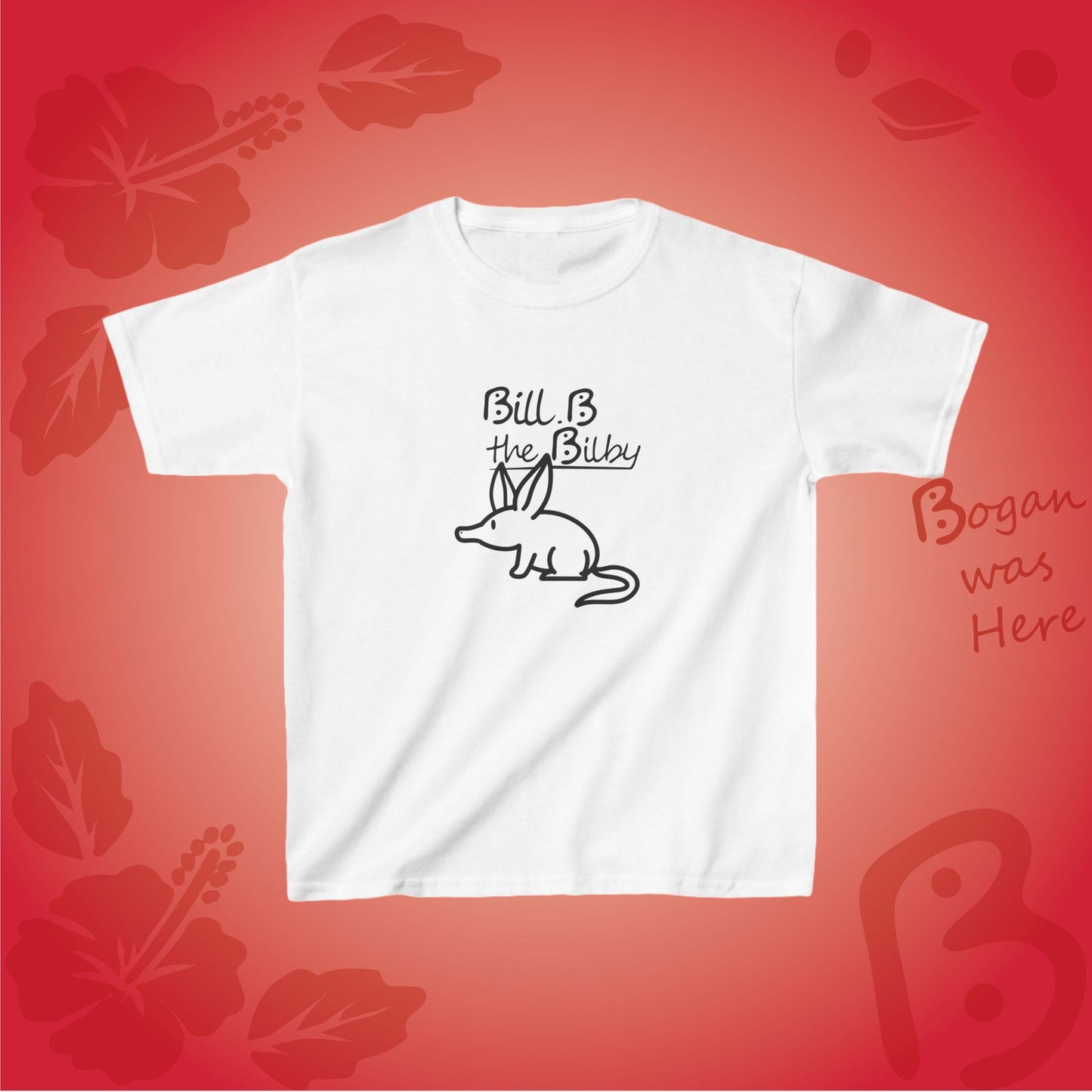 Bill B the Cute Bilby Bogan's Design Kids Tshirt