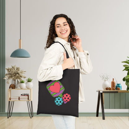 Pickleball Obsessed Graphic Design Cotton Canvas Gift Tote Bag