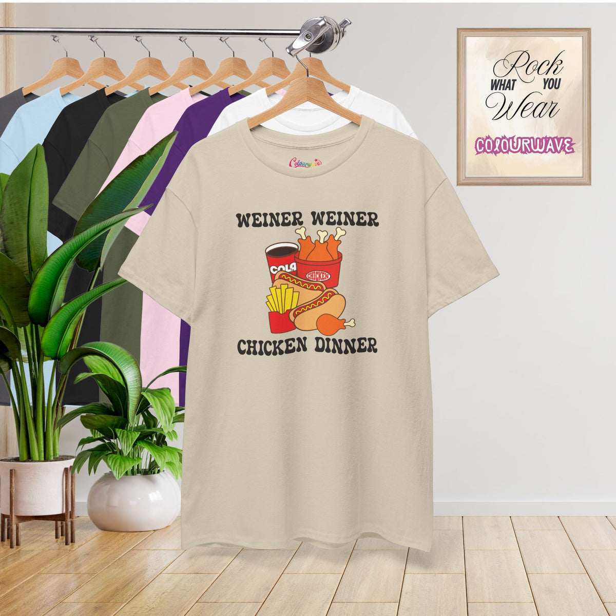 Weiner Weiner Chicken Dinner Funny Hot Dog T-Shirt | Hot Dog Lover Gift Black