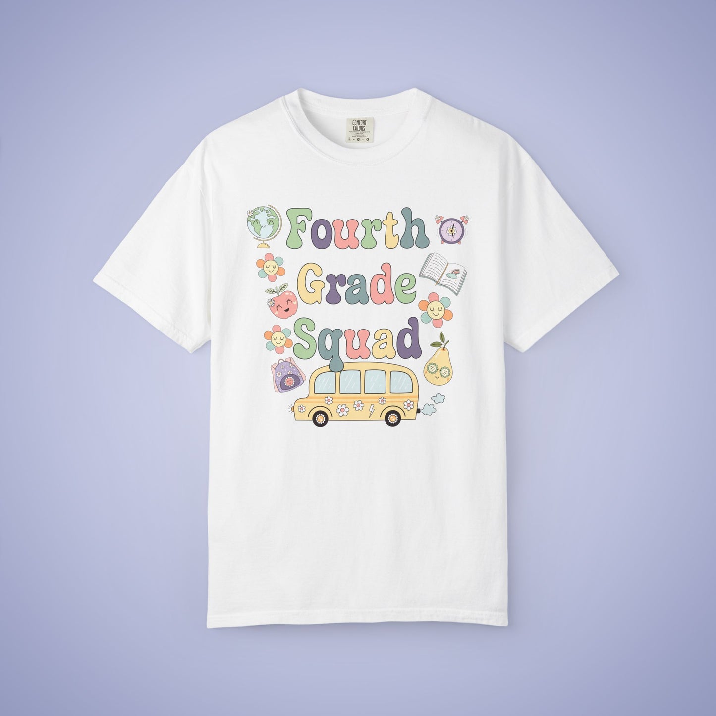 Fourth Grade Squad Retro Fun Teacher T Shirt Comfort Colors Unisex Back to School