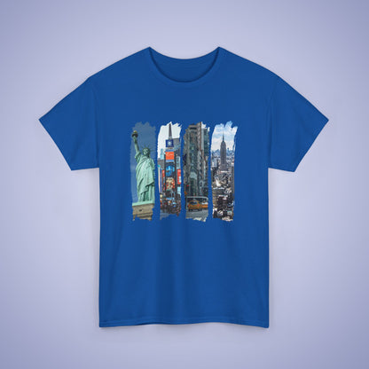 New York City Paint Brush Stroke Photographic Unisex Oversized T Shirt