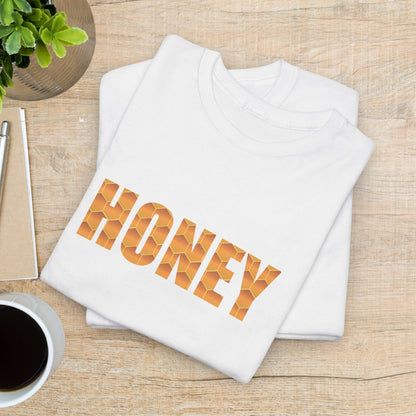 Honey Lover Honeycomb Sweet As Honey Word Art Design Unisex T Shirt