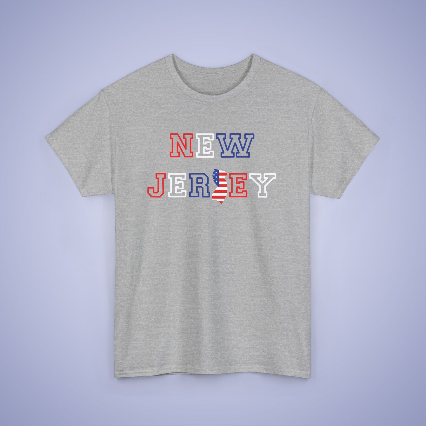 New Jersey Map Text Art Proud American Unisex T Shirt