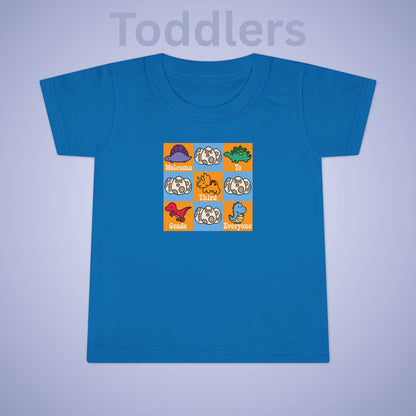 Third Grade Fun Dinosaurs Kids Cotton T Shirt Back To School Toddler