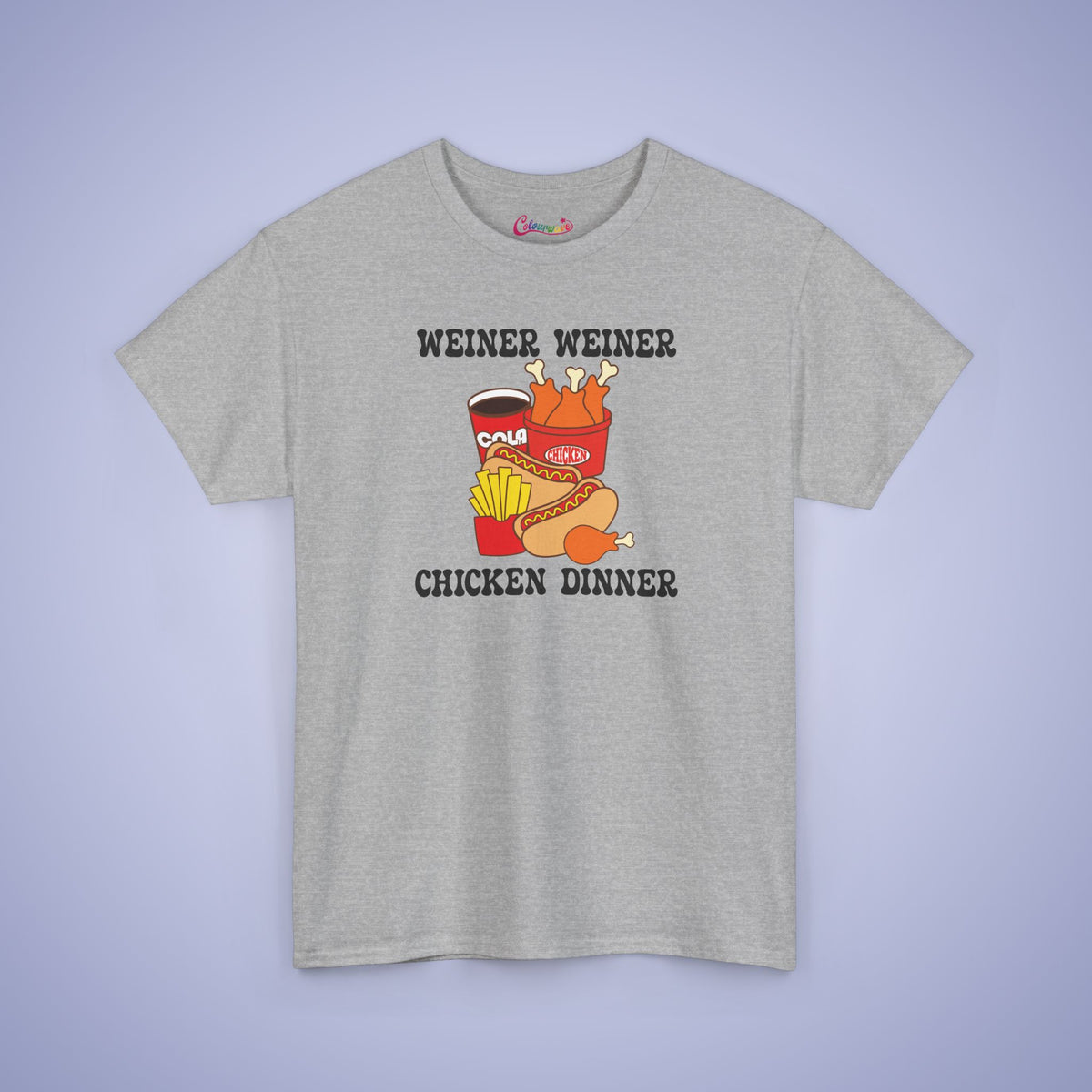 Weiner Weiner Chicken Dinner Funny Hot Dog T-Shirt | Hot Dog Lover Gift Black