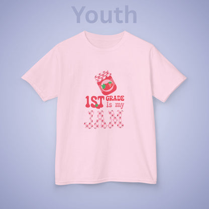 First Grade is my Jam Strawberry Kids Cotton T Shirt Back To School Youth