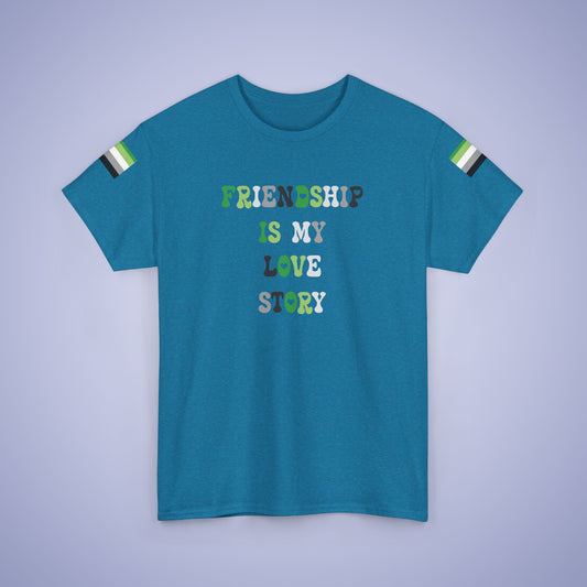 Friendship is My Love Story Aromantic LGBT Pride Month Matching  T Shirt Unisex