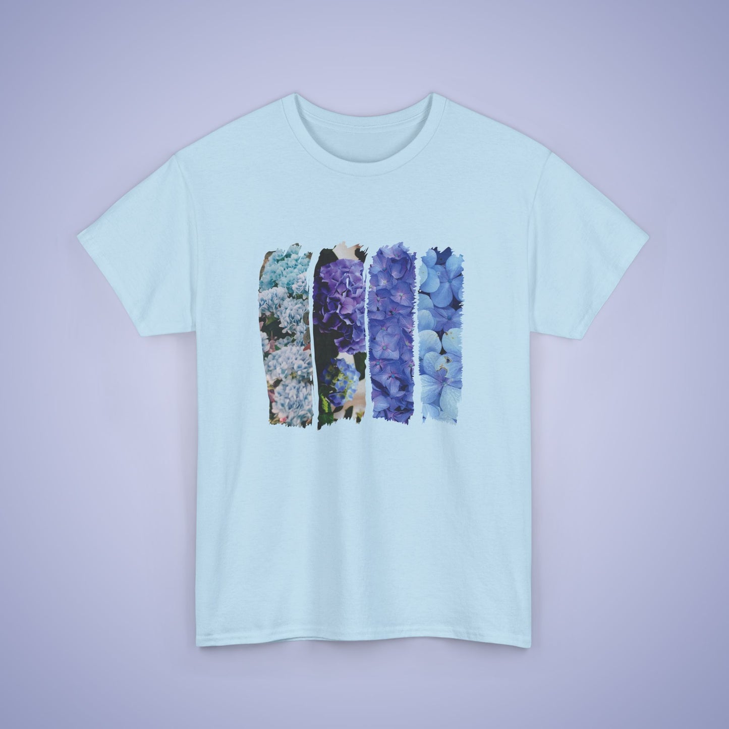 Blue Hydrangea Lover Spring Brush Stroke Photographic Unisex Oversized T Shirt