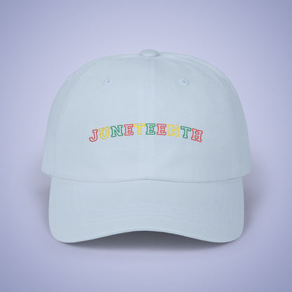 Juneteenth Embroidered Classic Dad Cap Unisex Coloured Embroidery