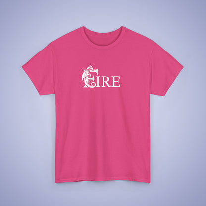 Fire Word Art Text Dragon Lover Unisex T Shirt