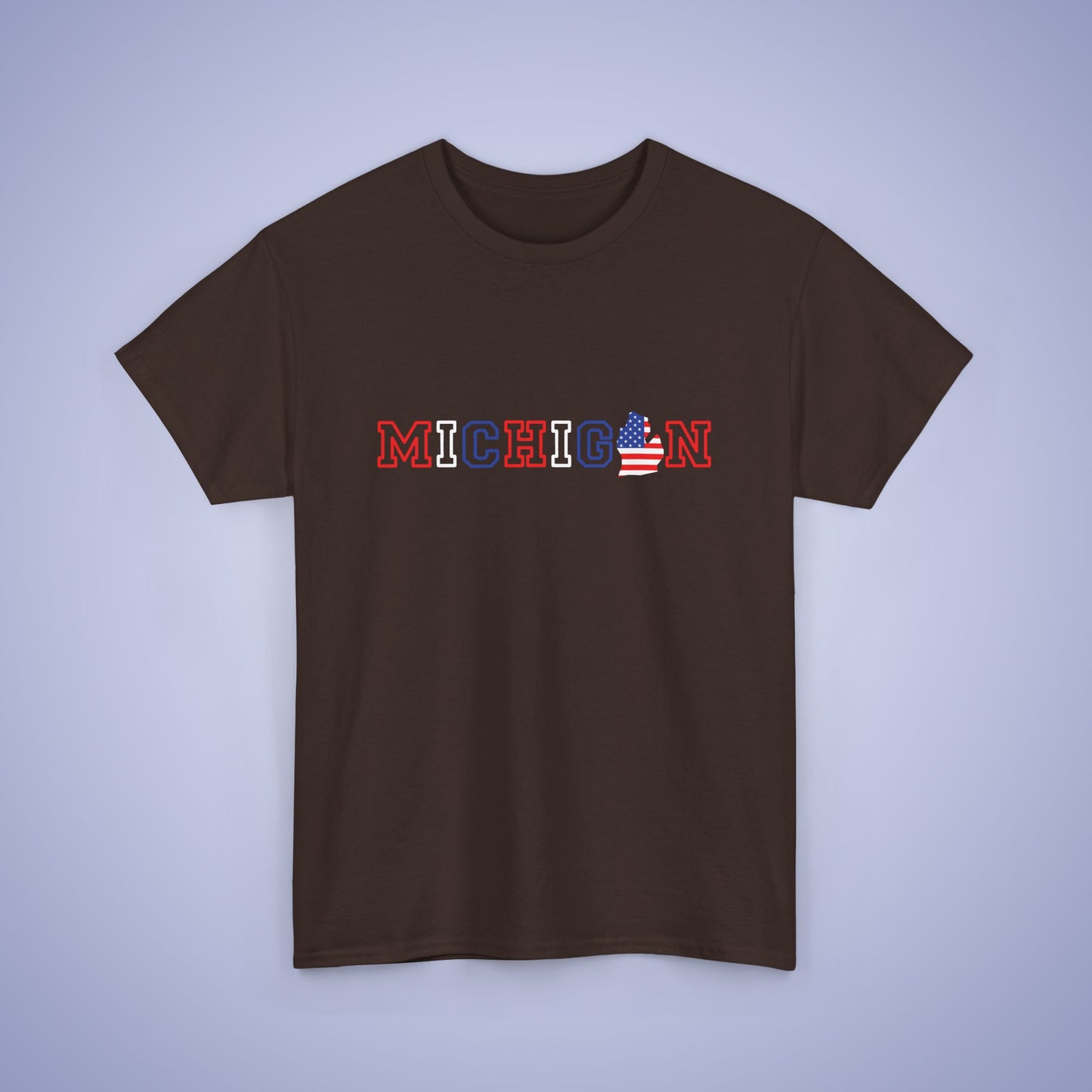 Michigan Map Text Art Proud American Unisex T Shirt