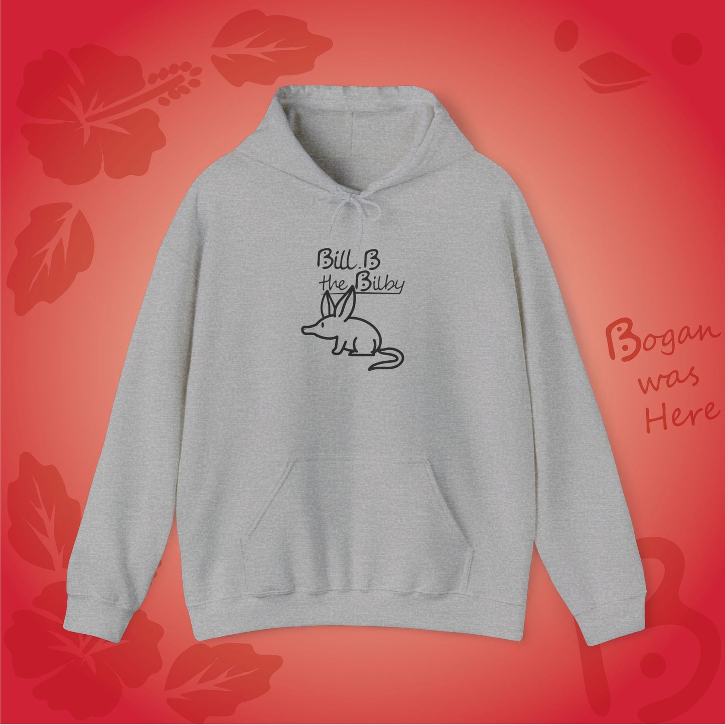 Bill B the Cute Bilby Bogan's Design Hoodie Sweatshirt
