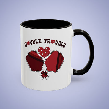 Double Trouble Pickleball Mug | Colorful Pickleball Couple Gift