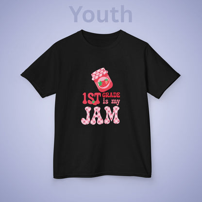 First Grade is my Jam Strawberry Kids Cotton T Shirt Back To School Youth