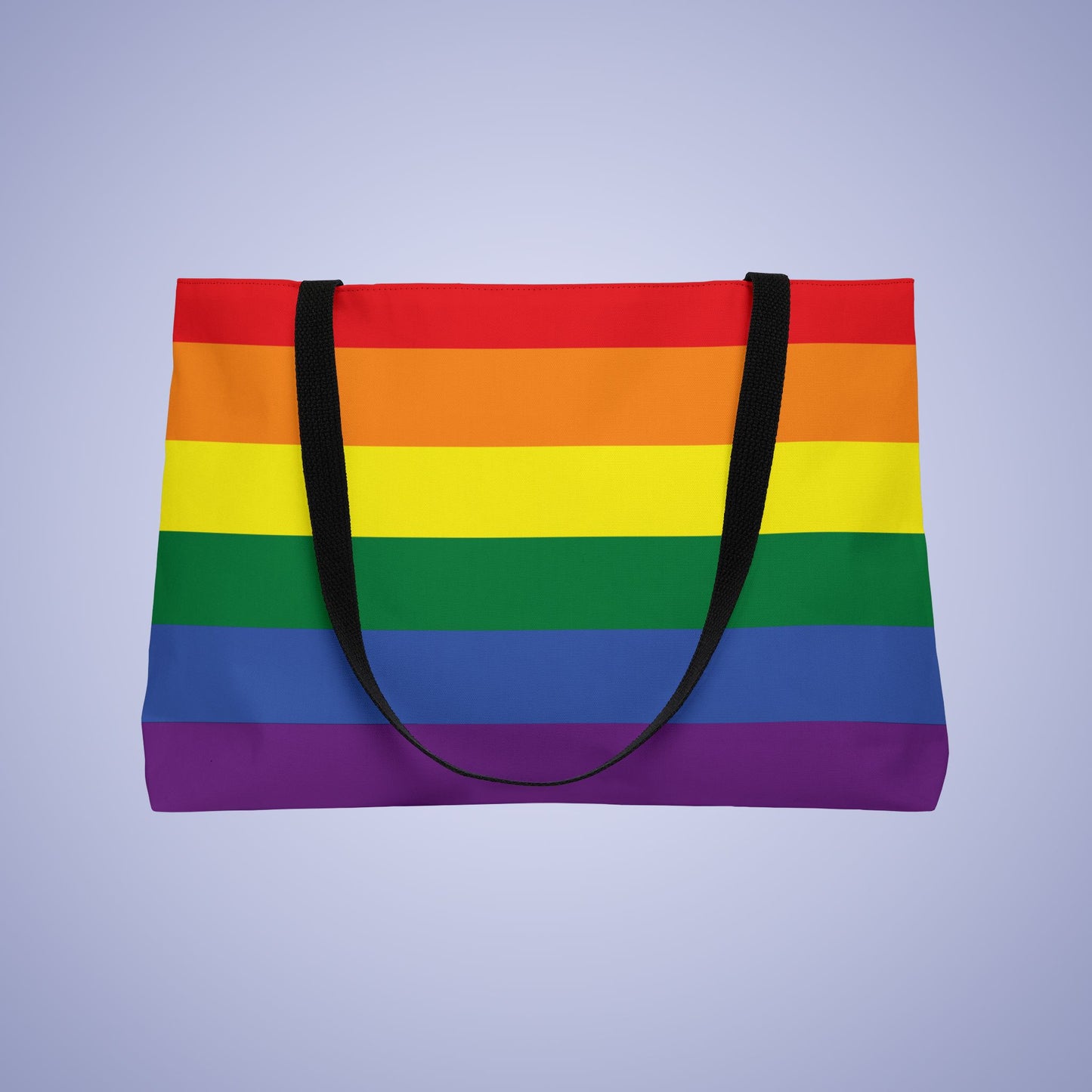 LGBT or LGBTQ Pride Month Weekender Large Beach Bag Tote Black