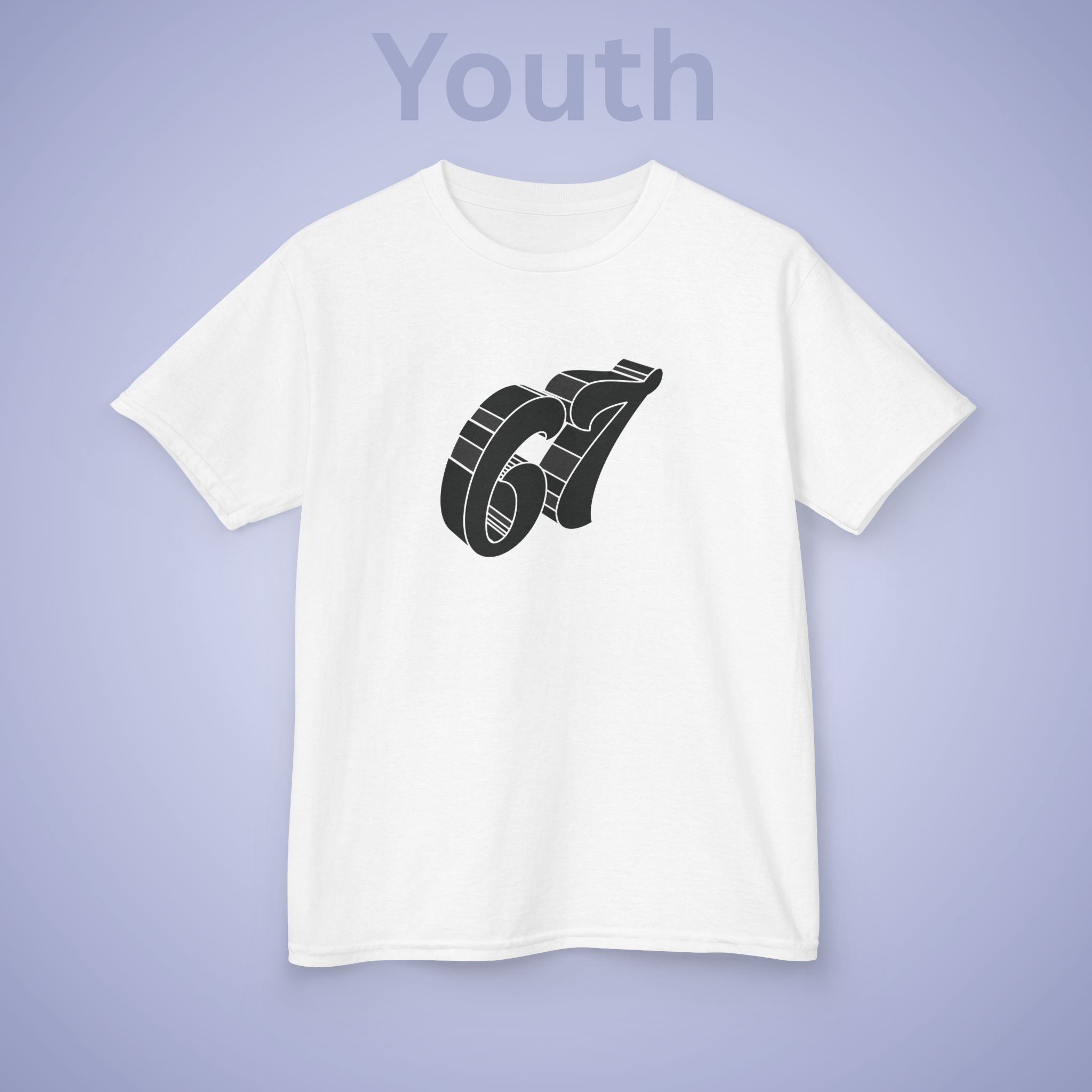 Black Word Art 67 Tee Fun Trending Kids Cotton T Shirt Six Seven Youth