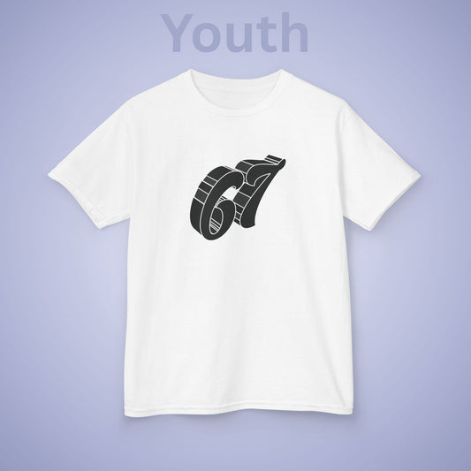 Black Word Art 67 Tee Fun Trending Kids Cotton T Shirt Six Seven Youth