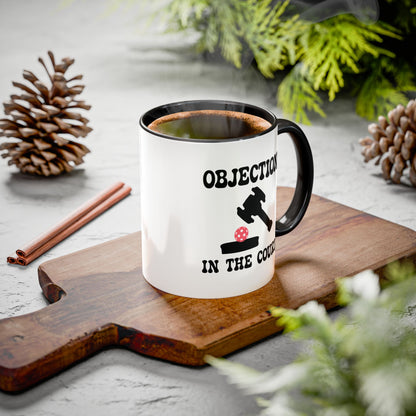 Objection in the Court Pickleball Fun Colorful Lawyer Judge Gift Coffee Mug